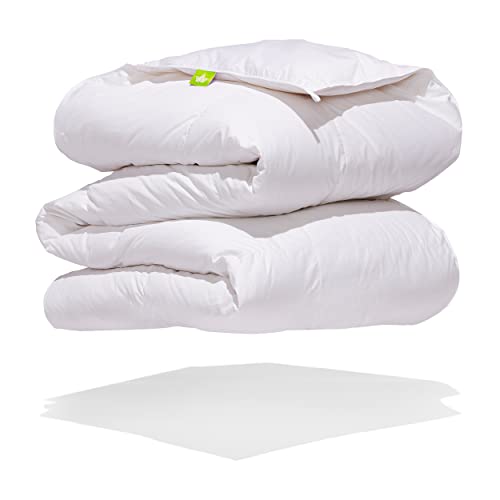 Canadian Down & Feather Co. - Regular Weight Hutterite White Down Comforter Twin Size - 400 Tc Shell 100% Cotton - Made In Canada #TOP2