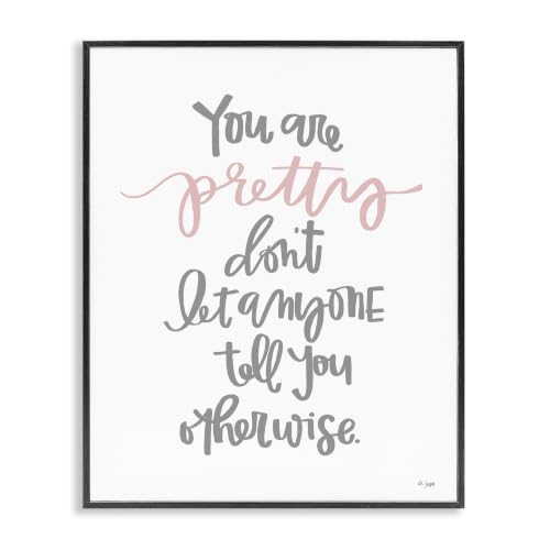 Inspirational Pretty Script Heart, 11 x 14 Inch Framed Giclée Print