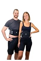 eaglefit Premium EMS-Belt 2.0 Bauchmuskeltrainer mit 6 Elektroden - Bauchgurt für Muskelaufbau & Muskelstimulation, Gürtel für Bauch & Rücken, Bauchtrainer, Rückengürtel Fitness - inkl. App & Powerbox
