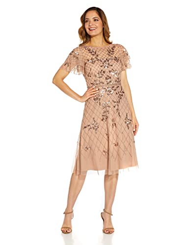 Adrianna Papell Women's Beaded Midi Dress3