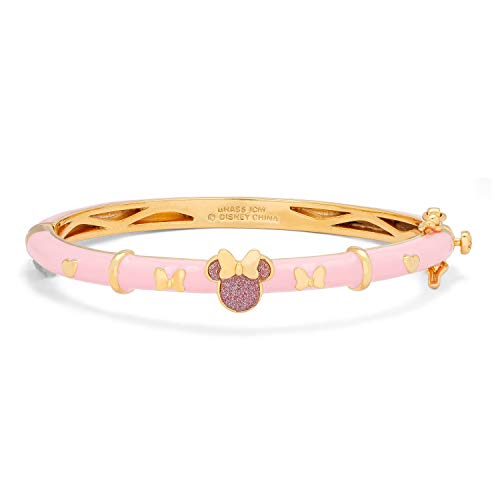 Disney Minnie Mouse Kids Bracciale placcato oro rosa BF00431YL, Misura unica, Ottone, Nessuna pietra preziosa