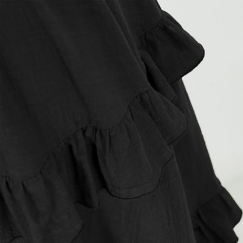 Image of Women's Renaissance Skirt Pirate High-Low Ruffle Maxi Skirts