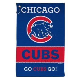 16 x 25 Golf Sports Towel MLB Chicago Cubs Slogan