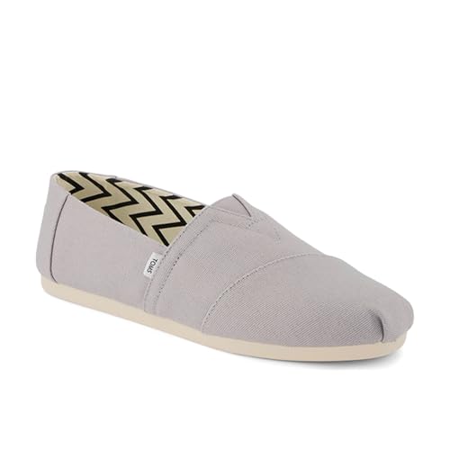 TOMS Alpargata Classic, Zapatillas Hombre, Lona de algodón Reciclado Gris...