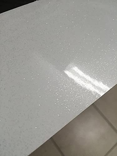 Image of VViViD White Galaxy Granite Vinyl Sheet Roll Wrap Architectural Film (15.9 Inch x 60 Inch (1 Roll))
