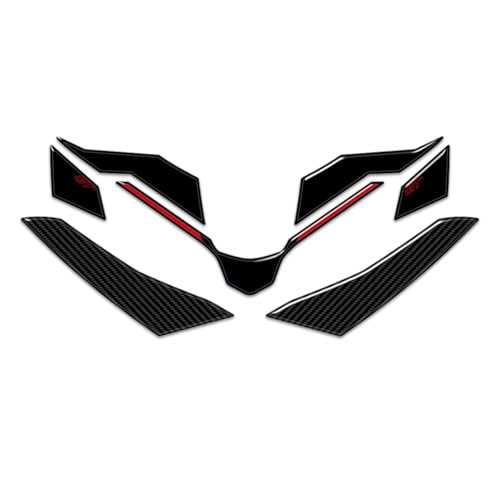Autocollant bouchon réservoir moto Tracer 9 anti-rayures gel 3D rouge