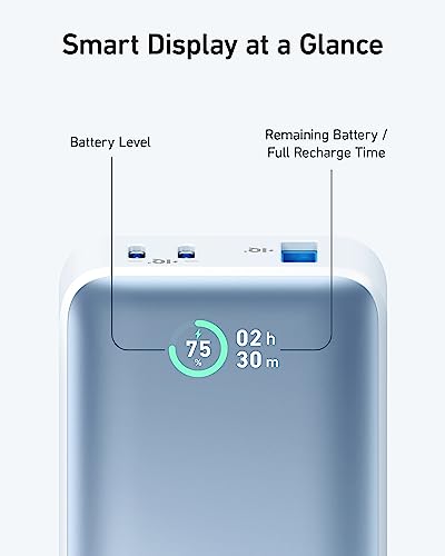Anker Power Bank, 533 Power Bank (PowerCore 30W), Power IQ 3.0 Portable Charger with PD 30W Max Output, 10,000mAh Battery Pack for iPhone 16/15/14/13 Series, Dell, Microsoft Surface, iPad Pro,and More