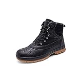 HARZONLI Botas Botas militares de cuero Fuerza especial Tactical Combate Botas Desierto Impermeable Outdoor Hombre Botas Senderismo Botas(Schwarz,12.5)