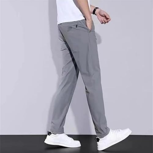 Leenfort Mens Stretch Pants Leenfort Ultra Stretch Quick Drying Unisex Active Joggers for Men Elastic Waist Pants4