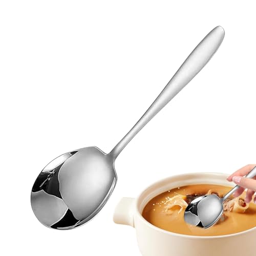 Metall-Küchenlöffel, große Servierlöffel - Multifunktionswerkzeuge Bestecklöffel - Küchenbesteck Löffel mit ergonomischem Griff für Hochzeiten, Partys,