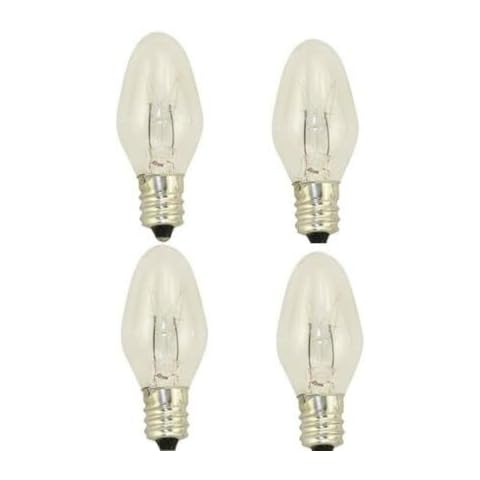 7 Watt, C7 Night Light, 130 Volt, Clear, E12 Candelabra Base 10 BULBS Cover