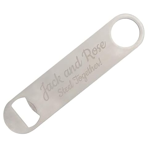 Custom Engraved Silver Bottle Opener Cover