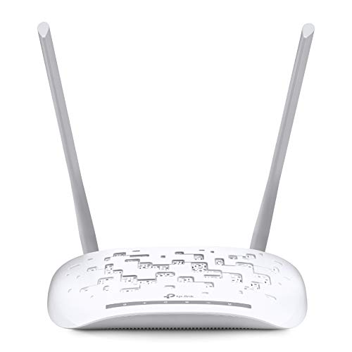 TP-Link TD-W9970 Modem Router 300Mbps Wireless ADSL/VDSL2, 4 Porte 100 Mbps, 2.4GHz, 1 USB 2.0, Pulsante Wi-Fi On/Off, 2 Antenne Fisse