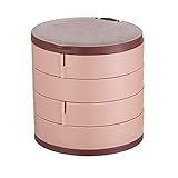 4 niveaux d'espace de stockage : design à 4 couches pour un placement facile pour garder différents accessoires séparément. Assez d'espace pour ranger bagues, boucles d'oreilles, colliers, bijoux de cheveux et autres petits accessoires.