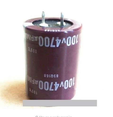 5 condensadores electrolíticos radiales de 100 V y 4700 uf, 35 x 50 mm
