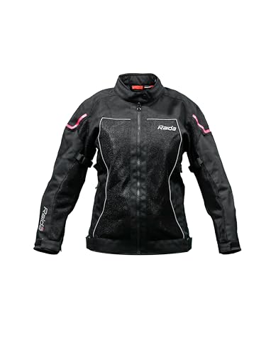Image of Raida Empress Women's Riding Jacket | Level 2 CE Armour | Sleek, Feminine Fit | Lightweight & Protective | Made for Lady Riders | Ride in Style with Full Protection (XL, Pink)