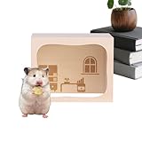 Jaula De Hámster,de Madera con Parte abrible | Casas y hábitats para Animales pequeños | para Chinchilla, Hurón, Erizo y Animales Pequeños