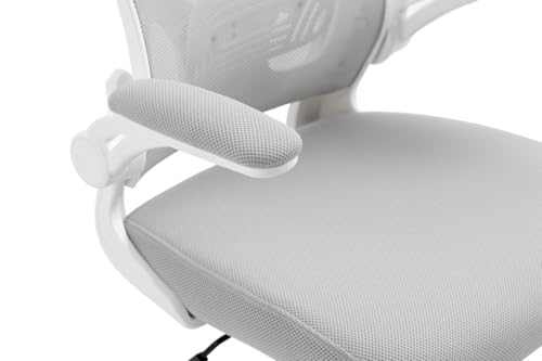 Chaise de bureau ergonomique Chios contre le mal de dos maille grise - 6
