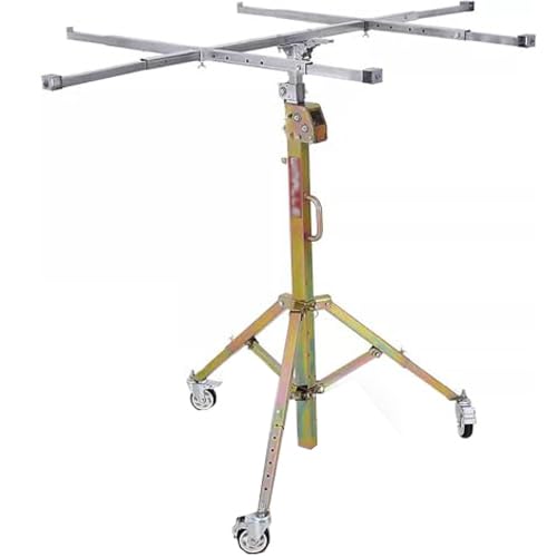 Sollevatore resistente per cartongesso con ruote di bloccaggio, 4 pollici Caster Rolling Pannello in cartongesso strumento per costruzione, installazione a soffitto e uso industriale, 3,5 m