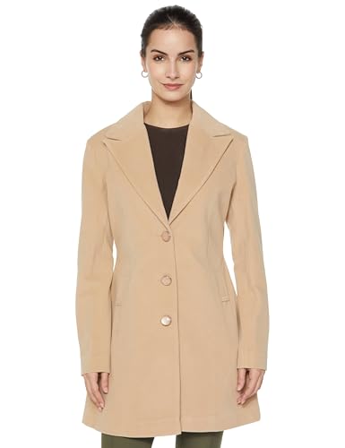 Image of Qube By Fort Collins Women's Knitted Hip Length Tweed Blazer - Stylish, Versatile, And Elegant For Office Or Casual Wear