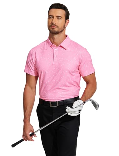 PINSPARK Men's Performance Polo Shirt Dry Fit Golf Shirts for Men Moisture Wicking Golf Polos Collared Shirts Short Sleeve - Image 5