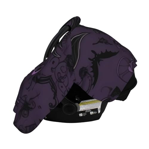 Housse de siège auto bébé gothique violette et noire multi-usage