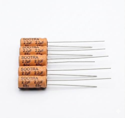 Image of Fixed Aluminum Radial Electrolytic Capacitors 2.2UF 63V - Pack of - 5