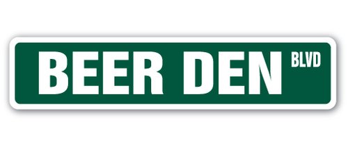 Signjoker Signjoker] Beer Den Street Sign Beer Breweries Keg Chill Cooler Fridge Beverage Liquor Gift Wall Plaque Decoration