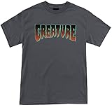 CREATURE Skateboards Shirt Logo anthrazit/türkis Größe L