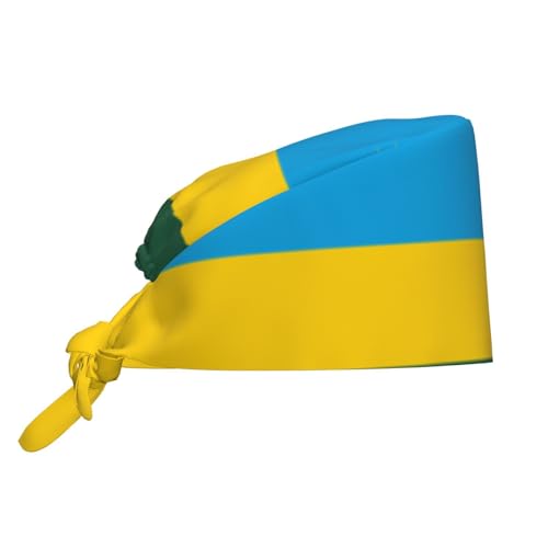 KKAFGBV Casquette de travail unisexe avec motif drapeau du Soudan du Sud, respirante, douce et confortable, réglable avec bandeau absorbant, Drapeau du Rwanda, taille unique