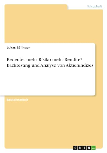 Bedeutet mehr Risiko mehr Rendite? Backtesting und Analyse von Aktienindizes (German Edition)