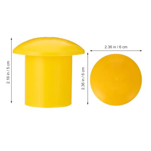 Tapas protectoras de plástico amarillo DOITOOL para varillas de refuerzo en construcción 2