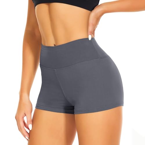 CAMPSNAIL Workout Biker Shorts Women - 3"/5"/8" High Waisted Tummy Control Spandex Booty Volleyball Shorts for Yoga Dance