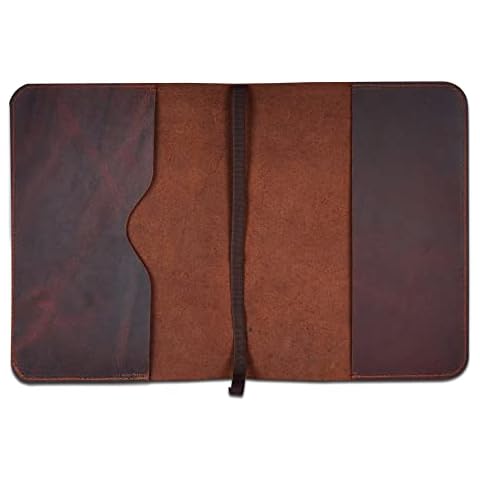 CestAntiQ, Journal Cover, Rustic Leather Journal Cover for hard cover Sketchbook XL size (7.5 x 9.75 in),Leather Handmade Notebook Cover, Leather Journal Cover, Refillable Cahier - Brown Cover