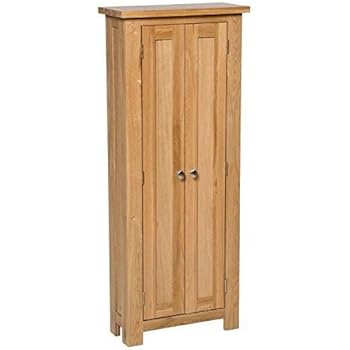Hallowood Waverly Cd Storage Cabinet In Light Oak Finish 120 Dvds Solid Wood Cupboard Rack Tower Unit With 5 Shelves Fully Assembled Amazon Co Uk Kitchen Home