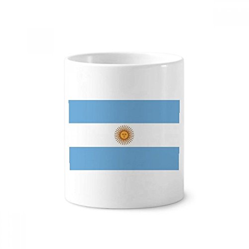 Gobelet en céramique Argentine porte-brosse à dents 350ml blanc pour décoration de bureau ou salle de bain