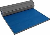 FlooringInc's Rollout Carpet Top Cheer Mat, Perfect as a Gymnastics Mat, Tumbling Mat or Portable Cheerleading Gym Mats for Home Workouts and Practice, Blue, 5 ft x 10 ft x 1.38 in