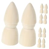 WEKAMOS 10個未塗装 木製ペグ人形 ペイント素材 子供のアートとクラフト用 手作りデコレーション オリジナルカラーで楽しめるフィギュア