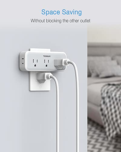 image for Multi Plug Outlet Extender, TESSAN Surge Protector Wall Plug Splitter 