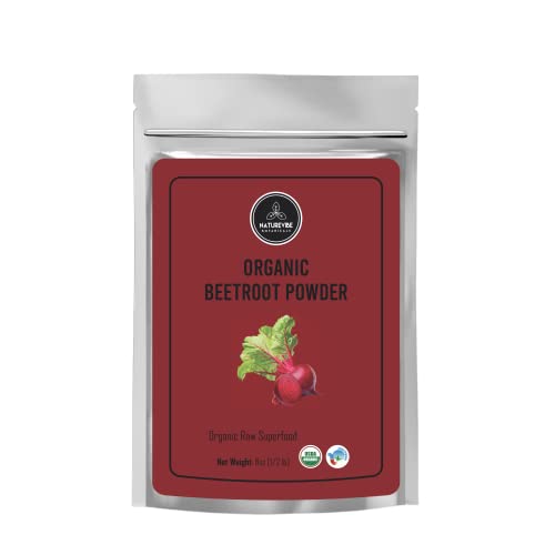 Naturevibe Botanicals Organic Beet Root Powder (8 Ounces), Raw & Non-GMO [Packaging May Vary]…
