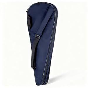 Alephnull Zweilagige Tennistasche für Zwei Schläger Doppelte Tennisschläger Tasche Performance Tennisschlägerhülle Leichte Gepolsterte Tennistasche Badmintontasche Squash-Tasche (Dunkelblau)