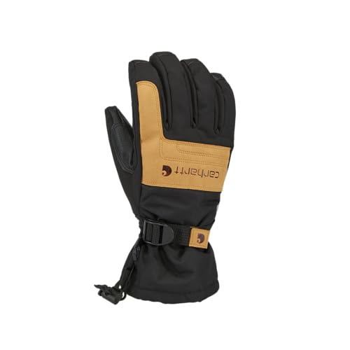 Carhartt Men's Cold Snap Insulated Glove, Black/Barley, Large