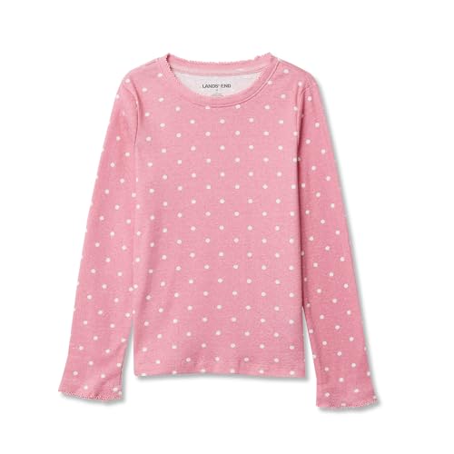 Lands' End Girls Long Sleeve Pointelle Knit Shirt