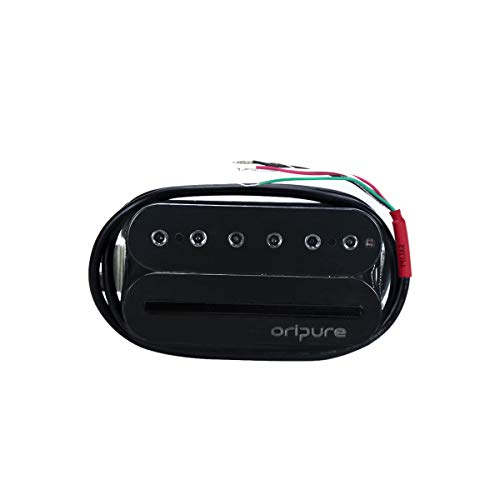 Oripure Alnico 5 Guitar Humbucker Pickup 13-14K Bridge Pickup Rail & Screw Poles - Strong Sound