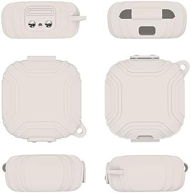 Protective Earbuds Silicone Case for SHOKZ OpenFit T910,for OpenFit T910 Open-Ear True Wireless Bluetooth Headphones Charging Case Drop-Proof and Dust-Proof Headphone Case (White)