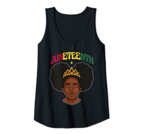 Mujer Juneteenth African American Melanin Black History Month Camiseta sin Mangas