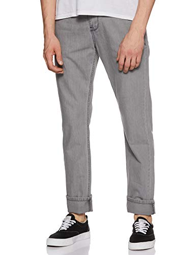 Image of Amazon Brand - Symbol Men's Relaxed Fit Jeans (ADBX-RN-587 Light Grey 28)