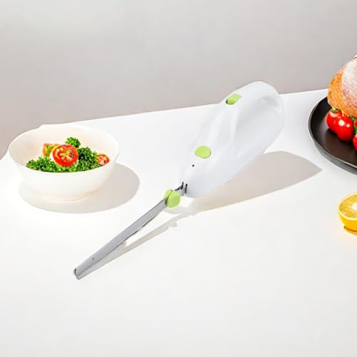 Foto von Brrnoo Elektrisches Brotmesser, Elektromesser für Fleisch Küche, Küchenmesser Elektrisch Fleischmesser Tiefkühlkost, zum Schneiden Von Fleisch Brot Käse Gemüse und Obst