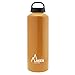 Laken Classic Botella de Agua Cantimplora de Aluminio con Tapón de Rosca y Boca Ancha, 1L Naranja