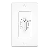 HBN 60 Minute Spring Wound Timer Switch, Energy-Saving Mechanical Timer Switch for Lights, Bathroom Fan, Easy Installation and Operation, No Neutral Required, ETL Listed